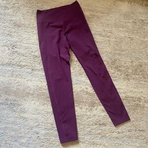 Girlfriend Collective Compressive Solid Plum High Rise Yoga Pants Leggings: M